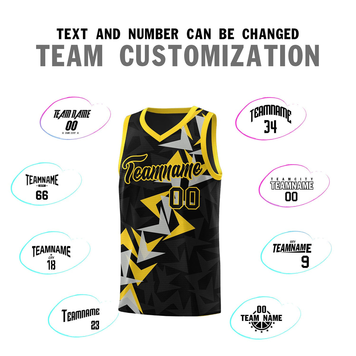 Custom Black Boomerang Pattern Sets Basketball Jersey