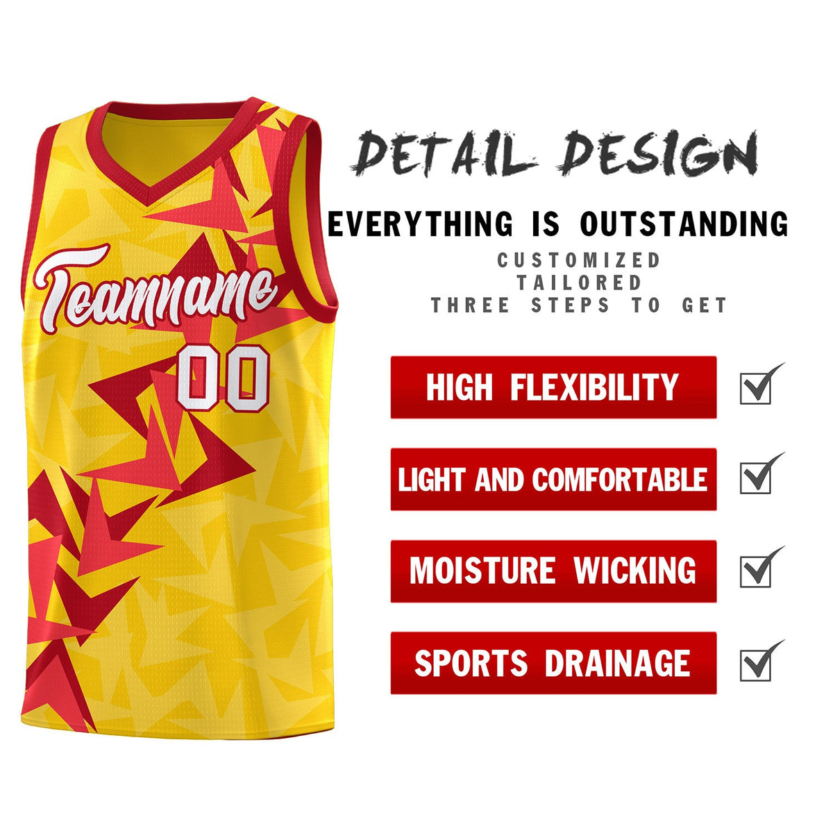 Custom Gold Boomerang Pattern Sets Basketball Jersey
