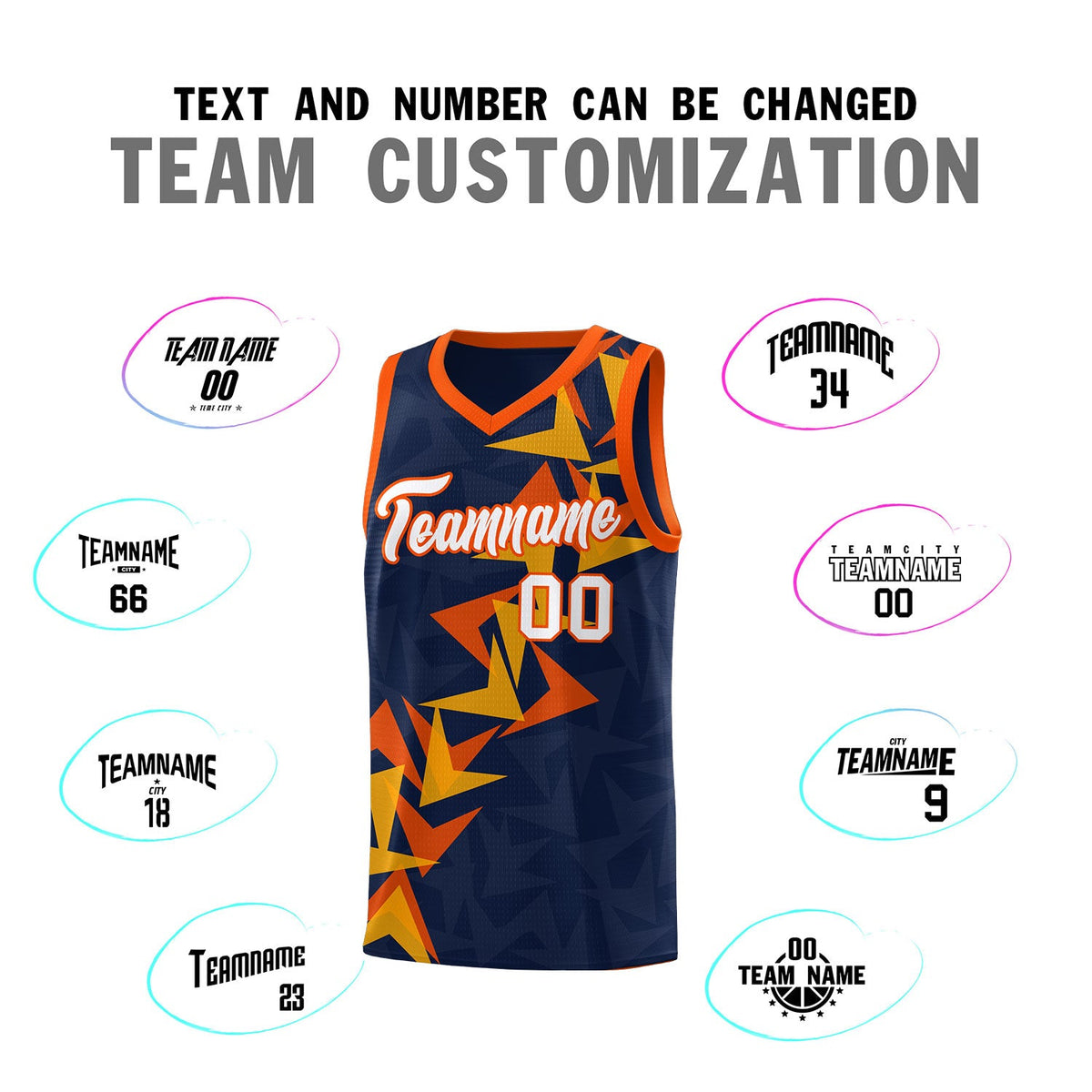 Custom Navy Boomerang Pattern Sets Basketball Jersey