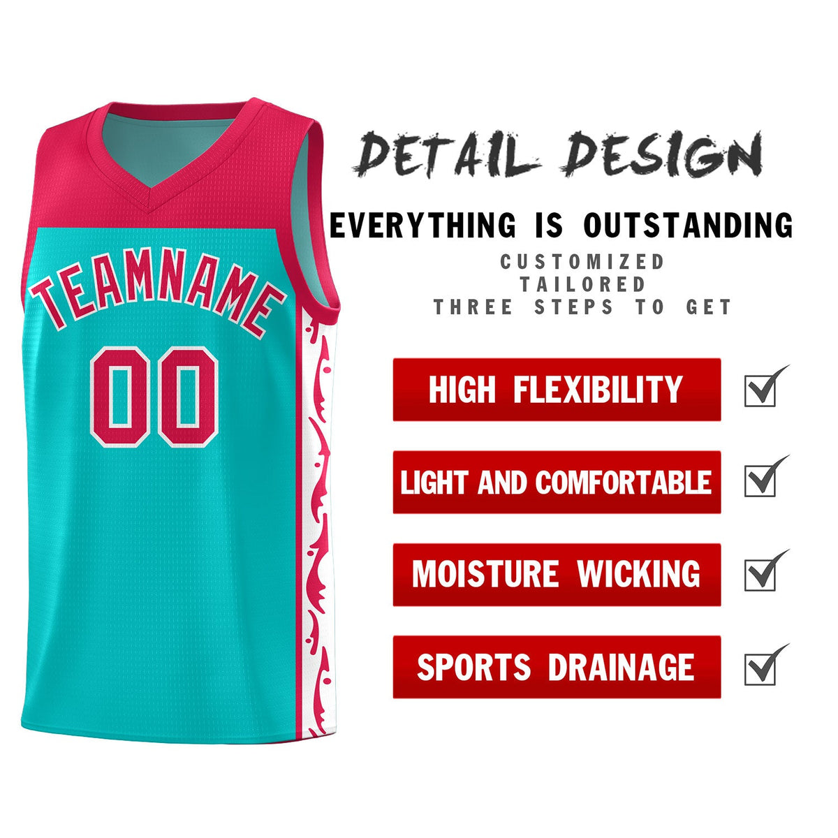 Custom Bright Green Side Pattern Sports Uniform Basketball Jersey
