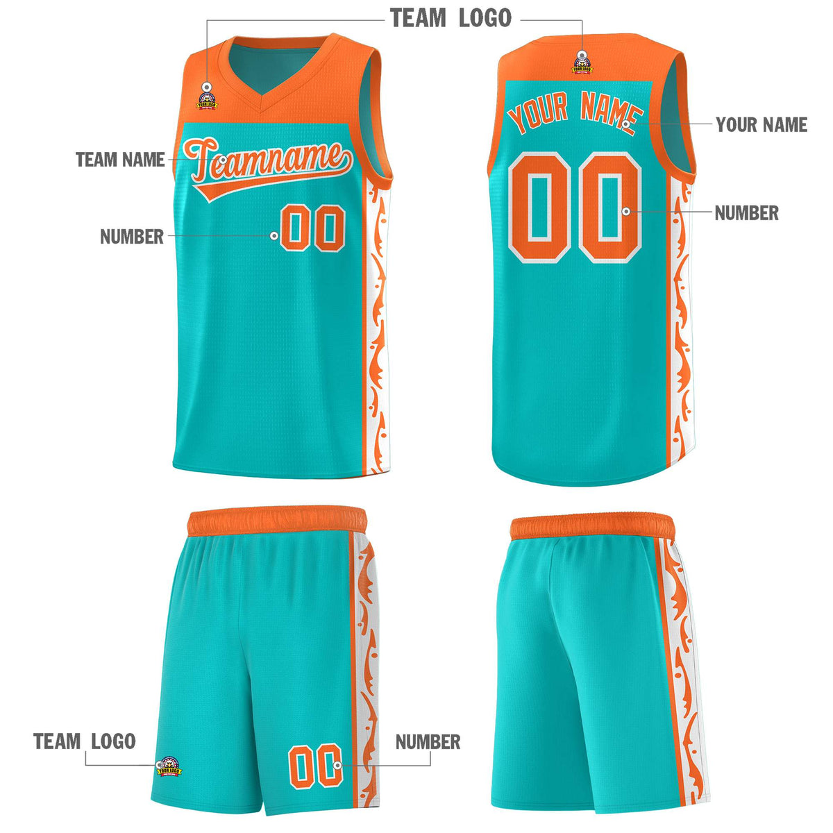 Custom Bright Green Side Pattern Sports Uniform Basketball Jersey