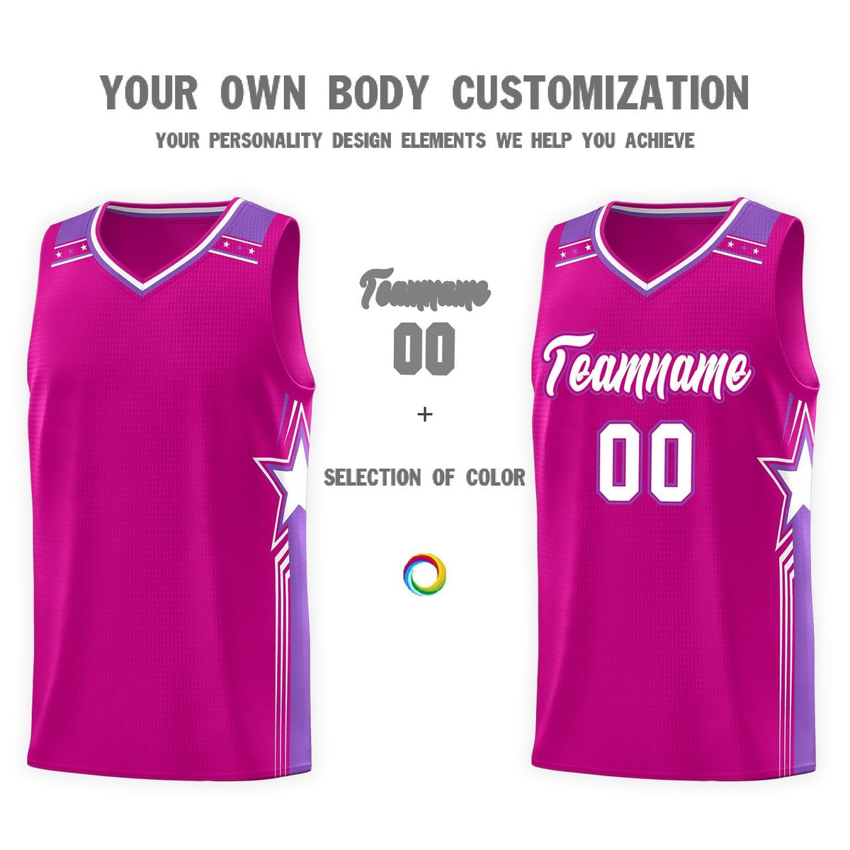 Custom Red White Star Graffiti Pattern Sports Uniform Basketball Jersey