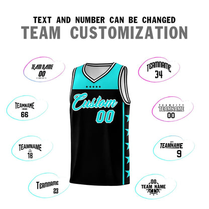 Custom Black Bright Green Color Block Sets Sports Uniform Basketball Jersey