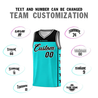Custom Bright Green Black Color Block Sets Sports Uniform Basketball Jersey
