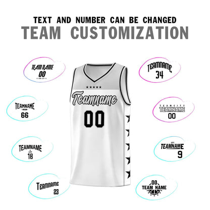 Custom White Gray Color Block Sets Sports Uniform Basketball Jersey