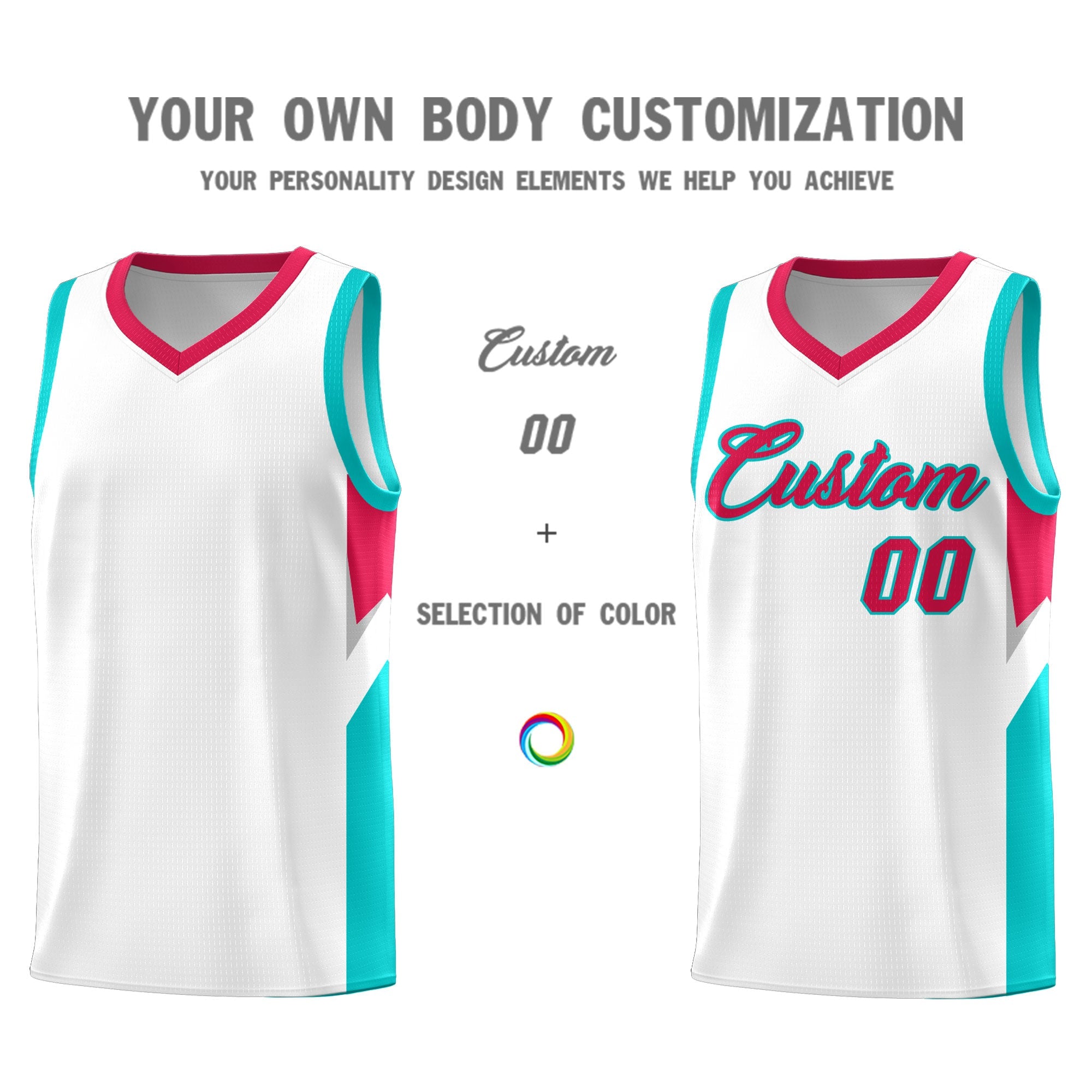 Custom White Red Side Design Sets Sports Uniform Basketball Jersey