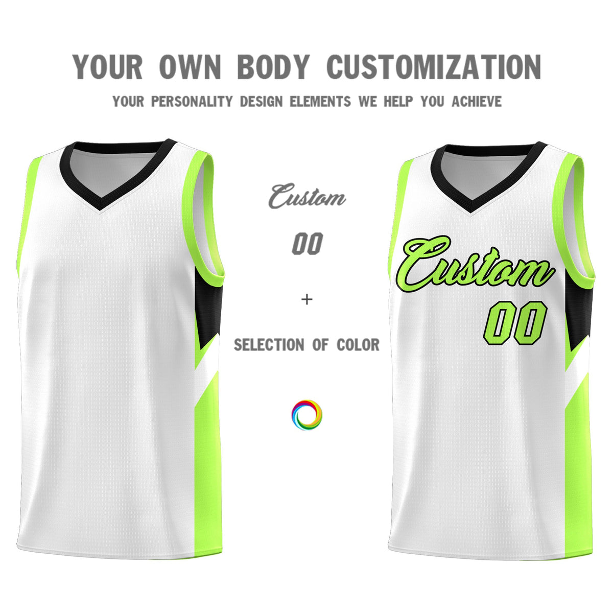Custom White Black Side Design Sets Sports Uniform Basketball Jersey