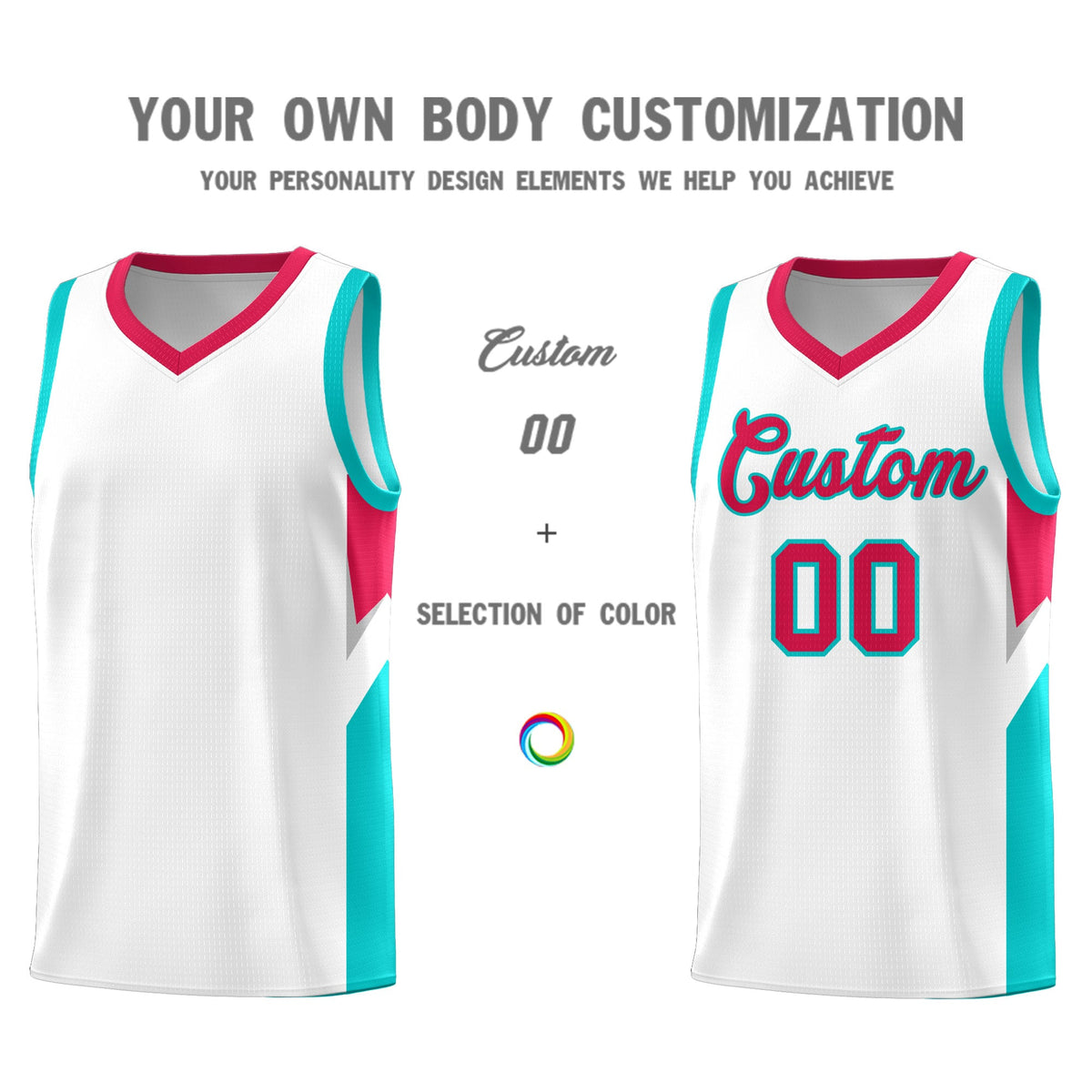 Custom White Red Side Design Sets Sports Uniform Basketball Jersey
