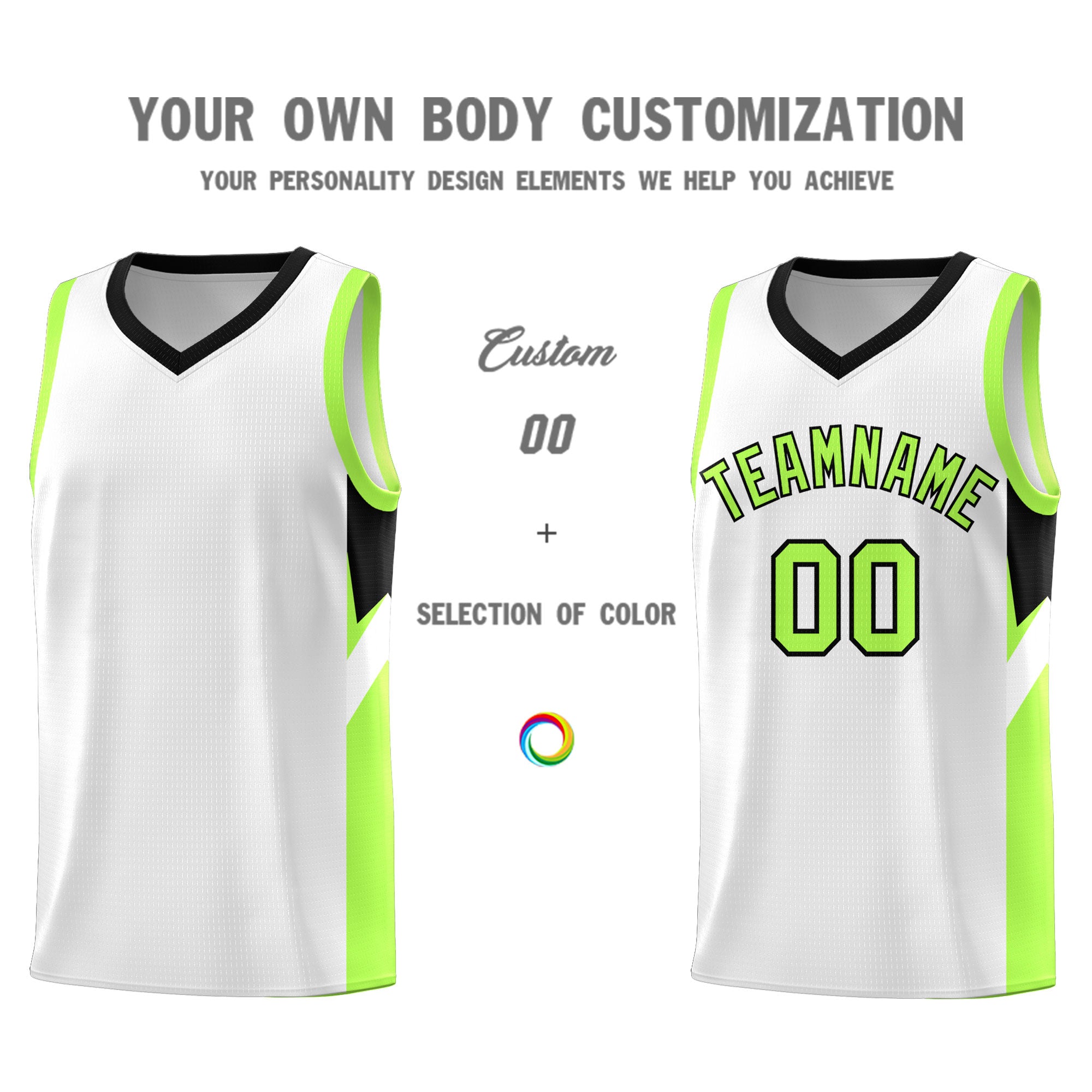 Custom White Black Side Design Sets Sports Uniform Basketball Jersey