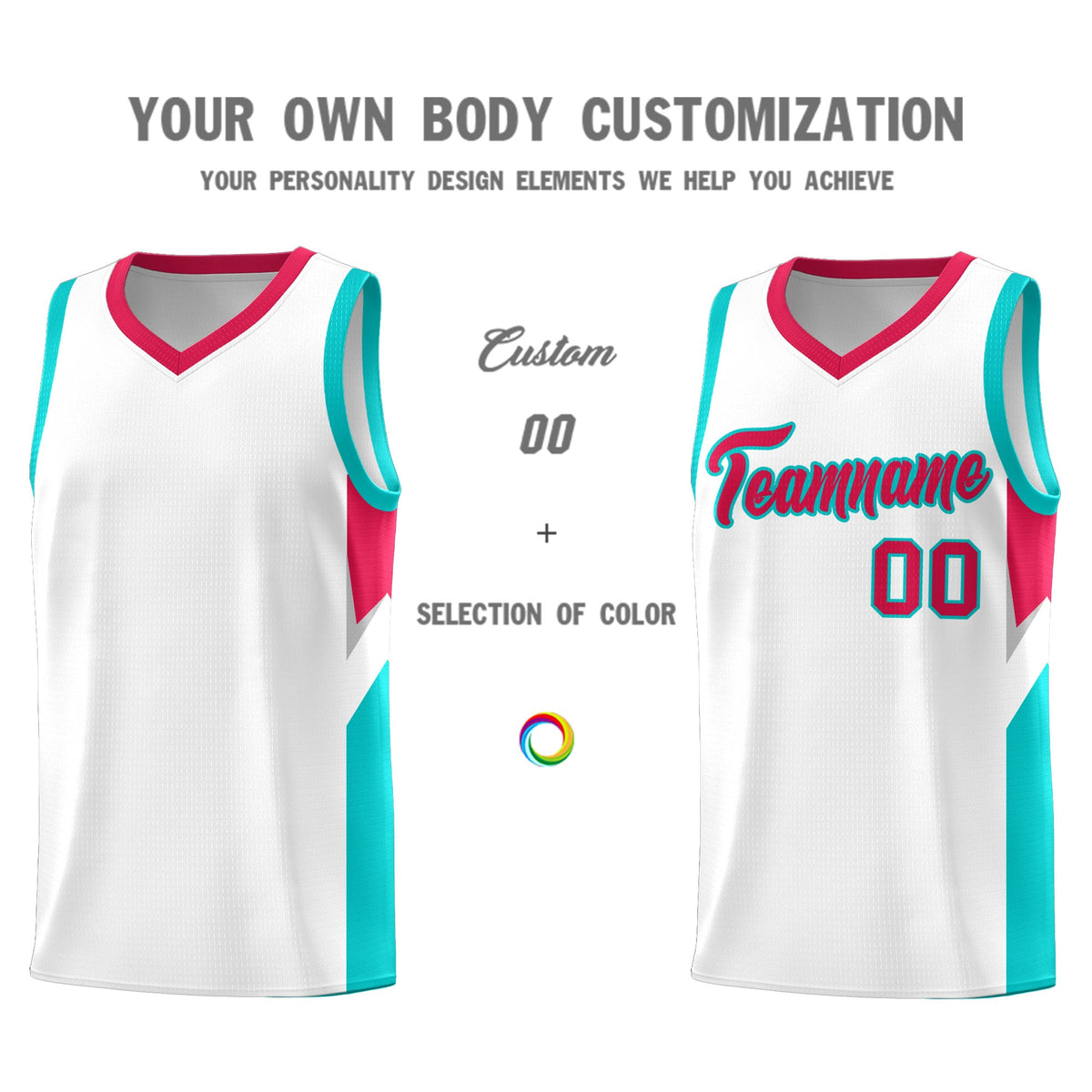 Custom White Red Side Design Sets Sports Uniform Basketball Jersey