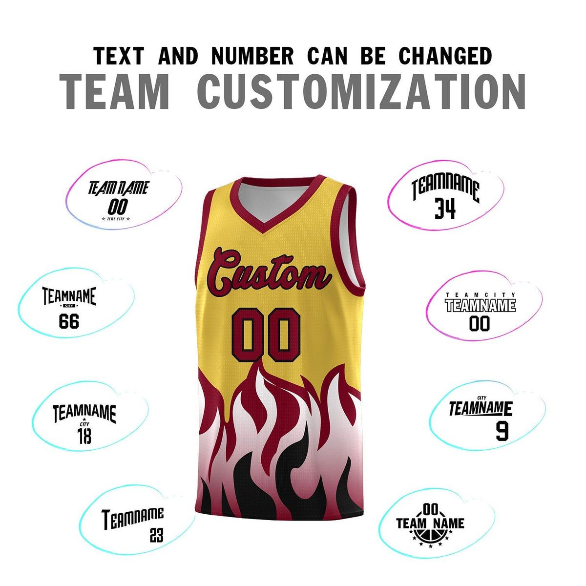 Custom Purple Crimson Hem Flame Pattern Fashion Sports Uniform Basketball Kits