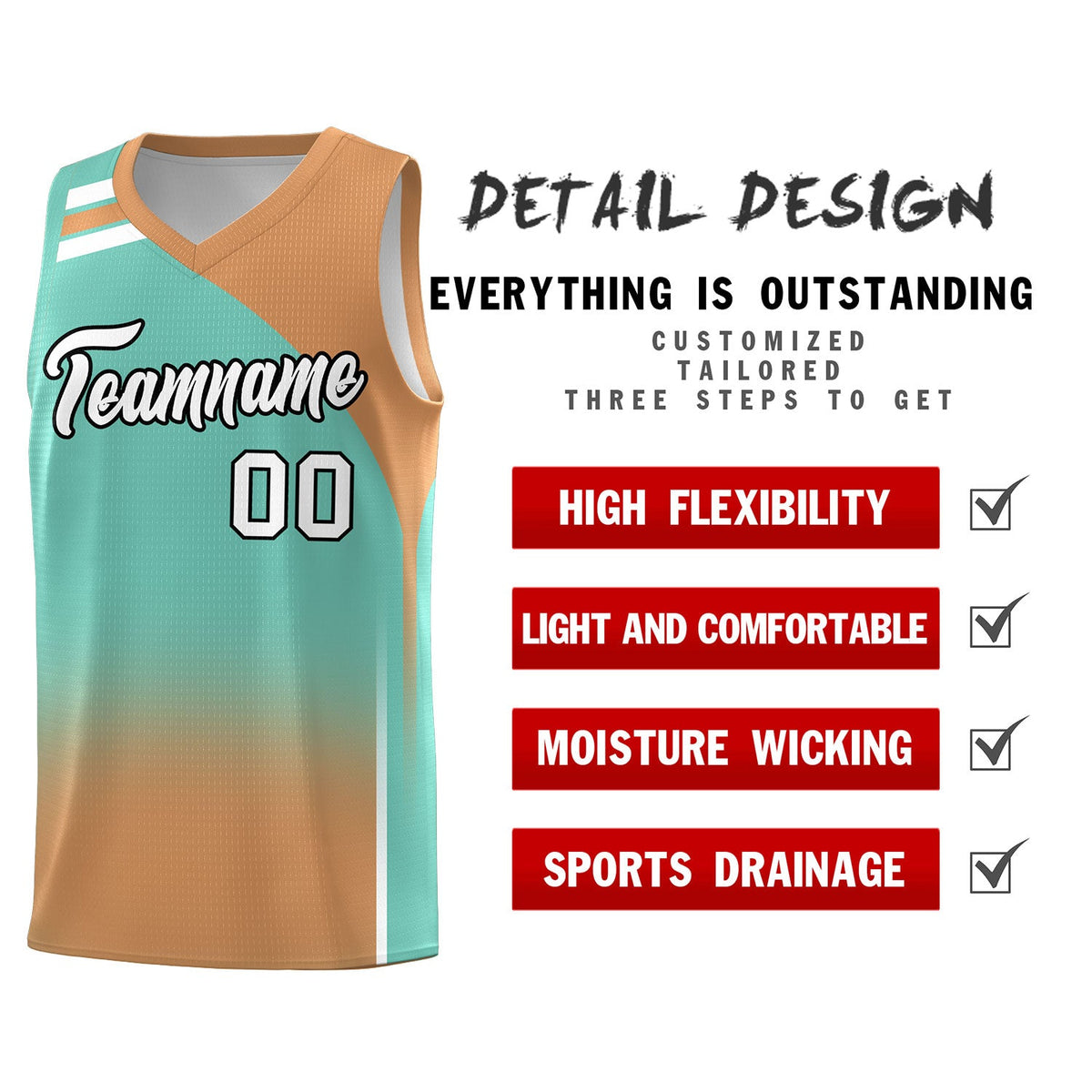 Custom Navy Buckskin Brown Gradient Fashion Sets Sports Uniform Basketball Jersey