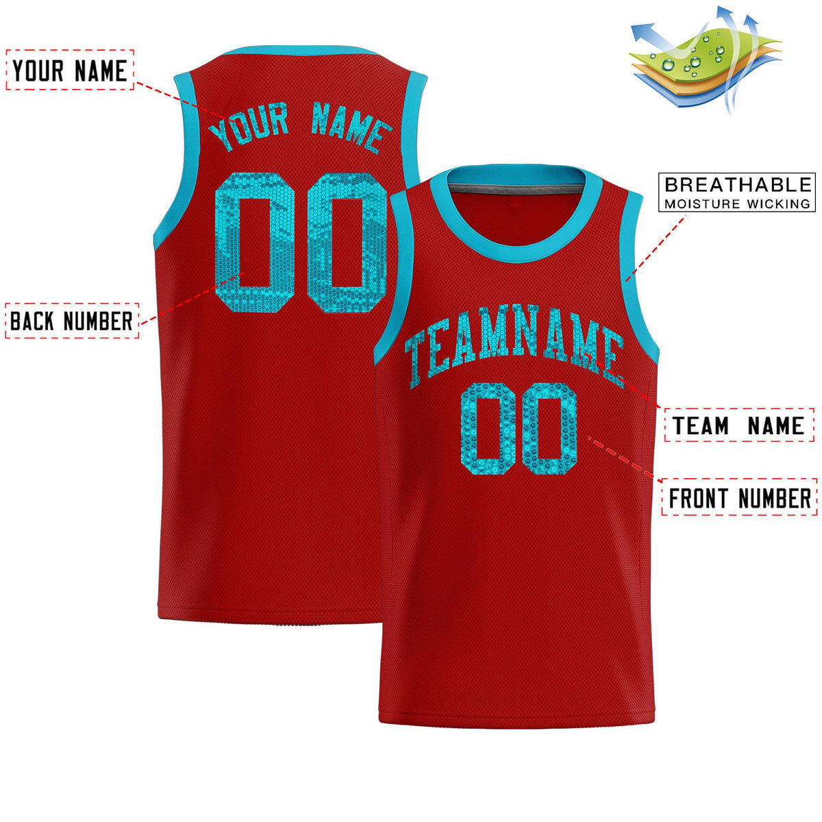 Custom Orange Sequined Tops Athletic Basketball Jersey