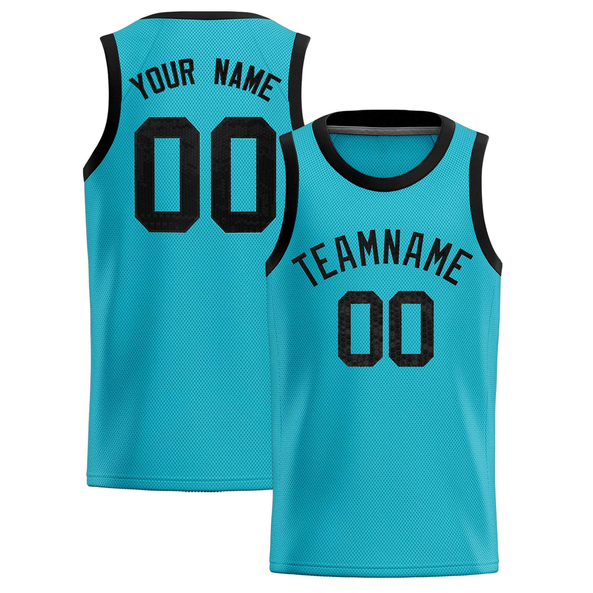 Custom Sky Blue Sequined Tops Athletic Basketball Jersey
