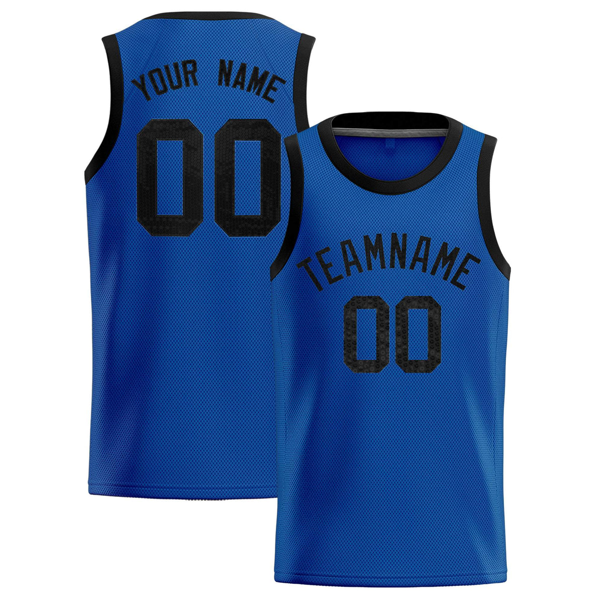 Custom Royal Sequined Tops Athletic Basketball Jersey