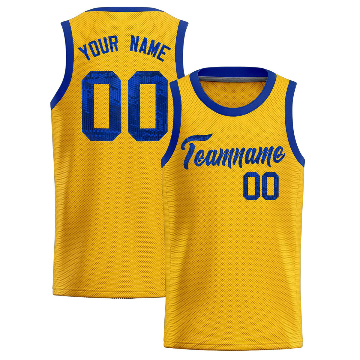 Custom Gold Sequined Tops Athletic Basketball Jersey