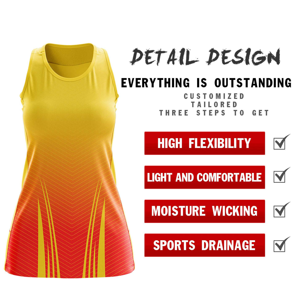 Custom Gold Orange Tennis Dress | Diagonal Lines And Jagged Texture Patterns