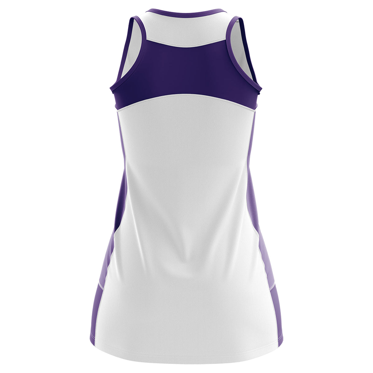 Custom White Purple Color Block Two Tone Tennis Dresses