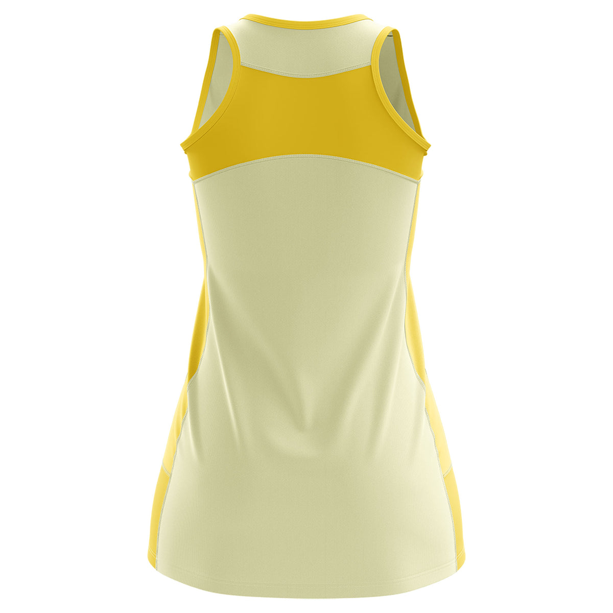 Custom Cream Gold Color Block Two Tone Tennis Dresses