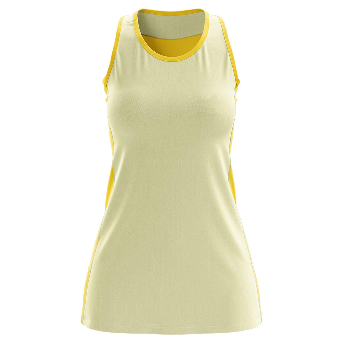 Custom Cream Gold Color Block Two Tone Tennis Dresses