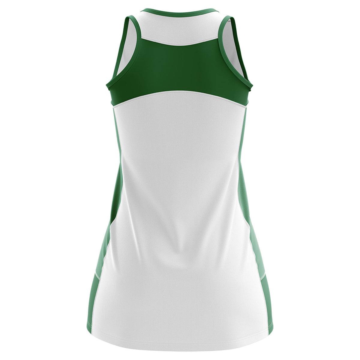 Custom White Kelly Green Color Block Two Tone Tennis Dresses