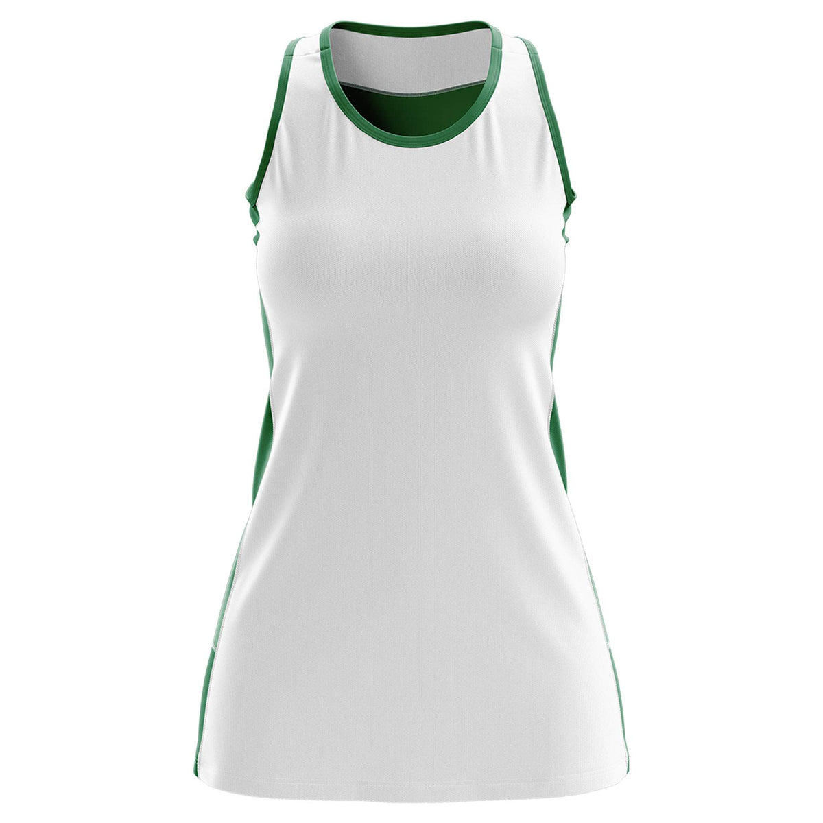 Custom White Kelly Green Color Block Two Tone Tennis Dresses
