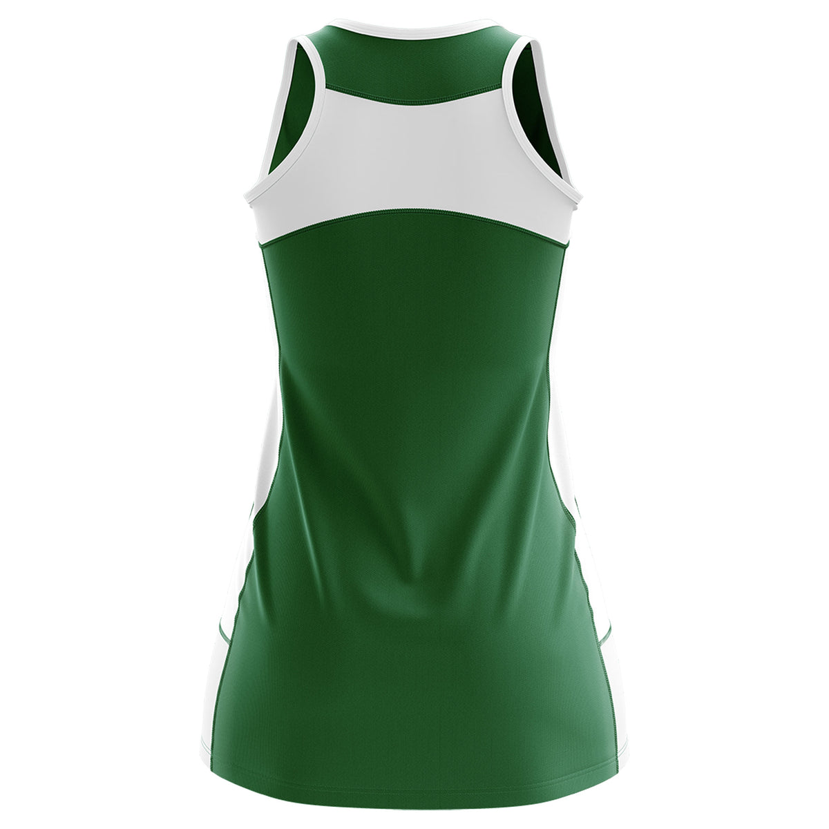 Custom Kelly Green White Color Block Two Tone Tennis Dresses