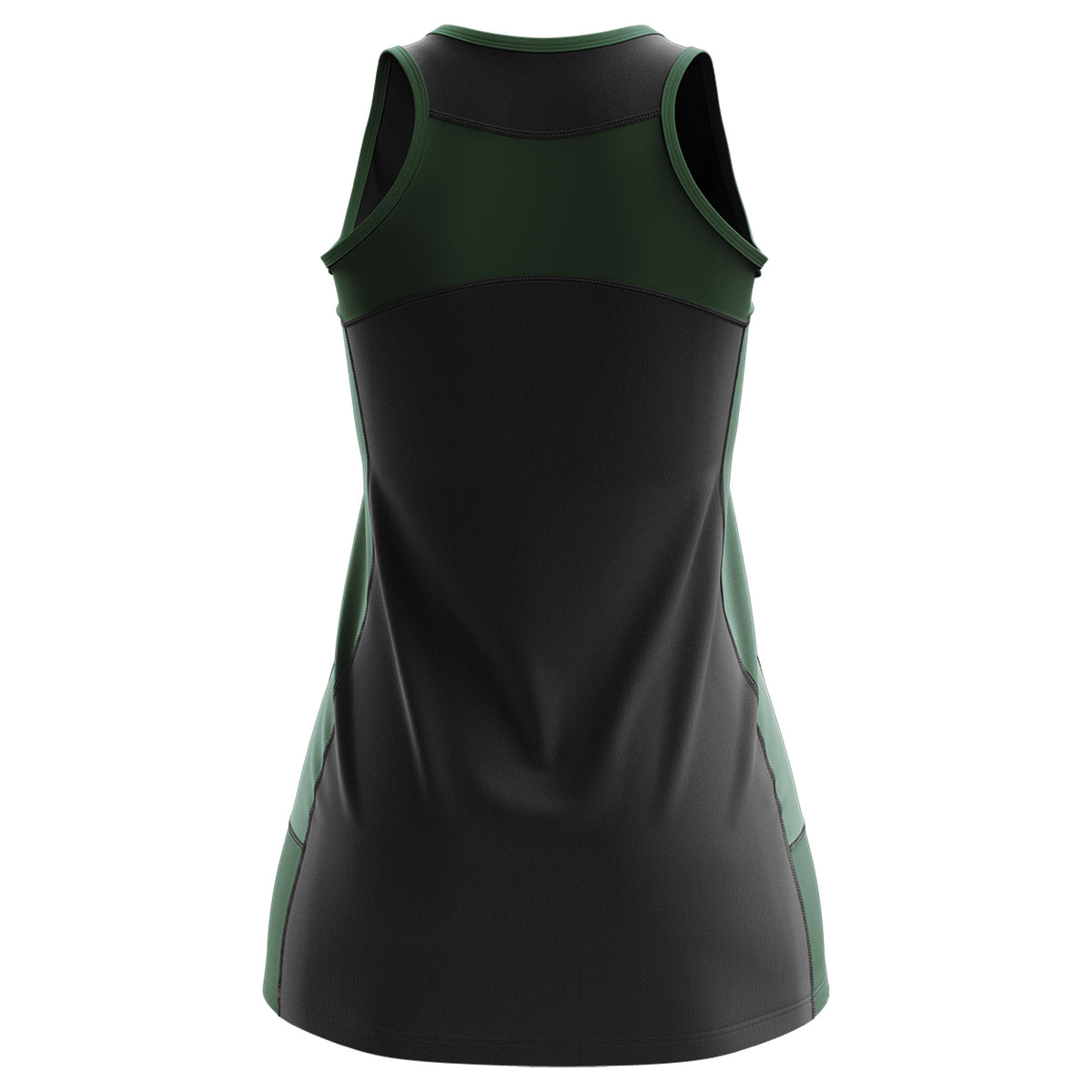 Custom Black Hunter Green Color Block Two Tone Tennis Dresses