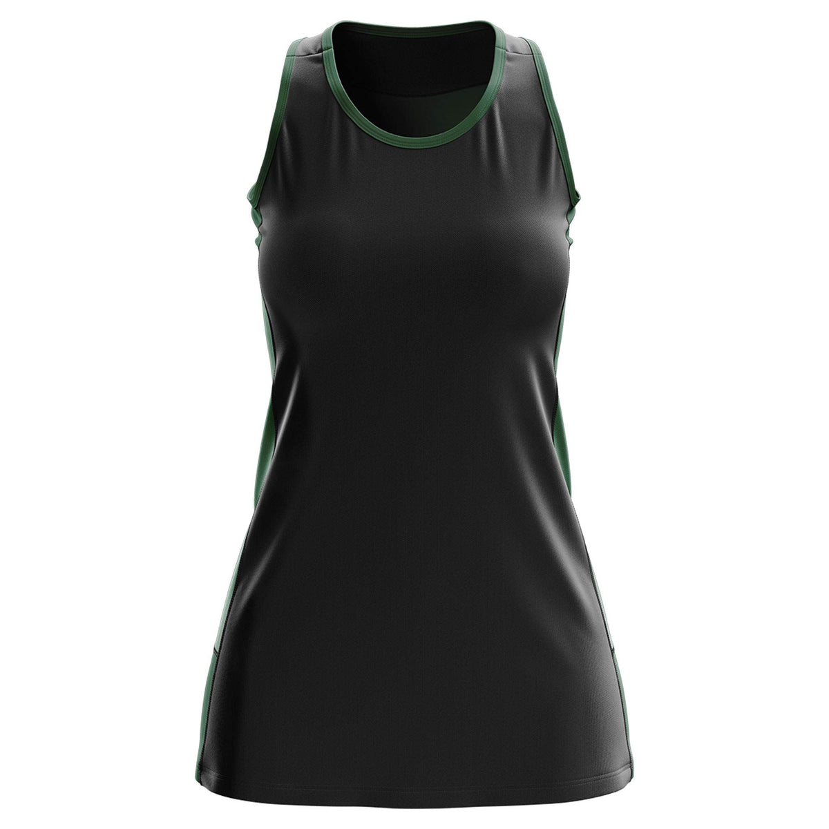 Custom Black Hunter Green Color Block Two Tone Tennis Dresses