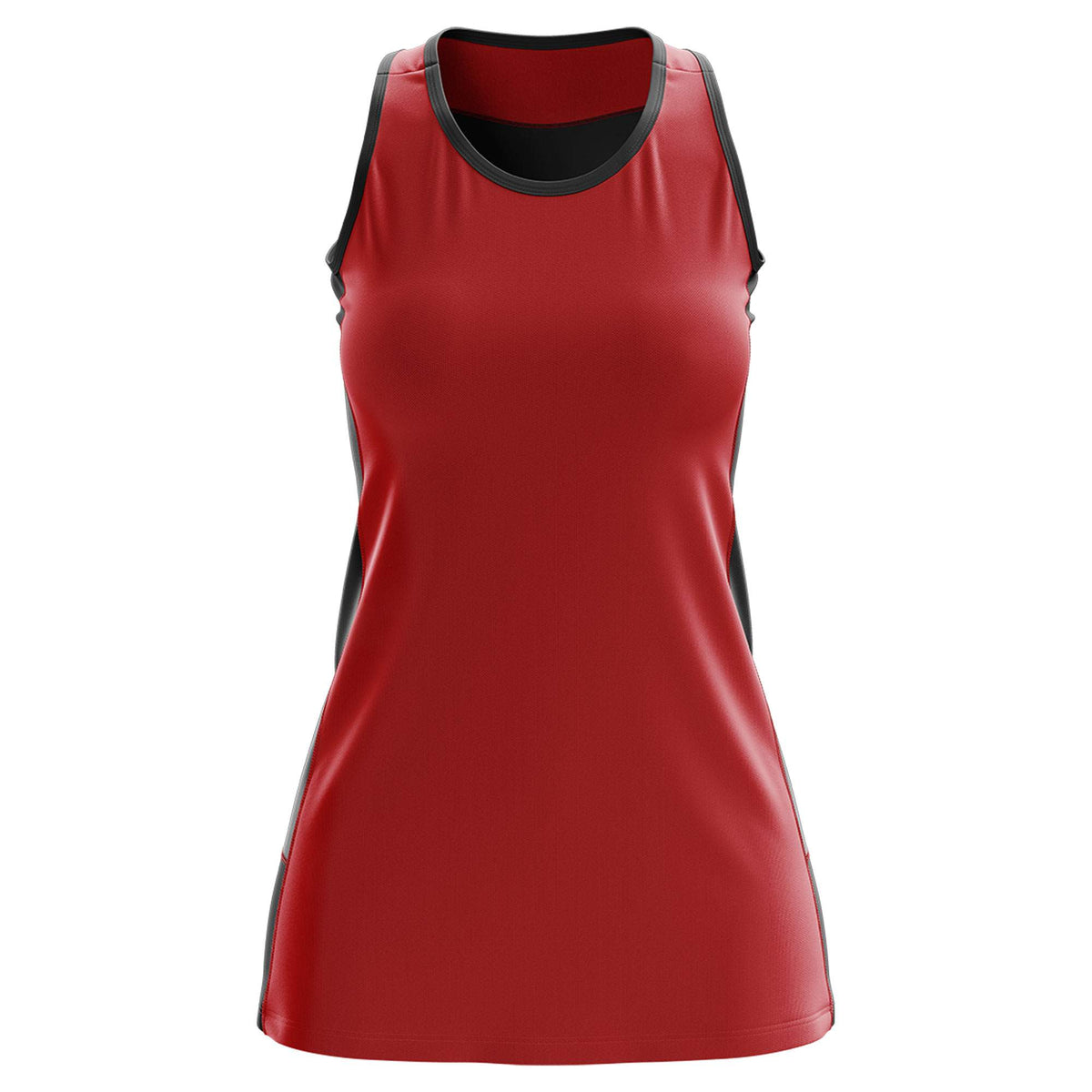 Custom Red Black Color Block Two Tone Tennis Dresses