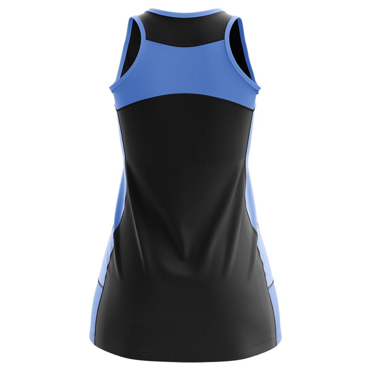 Custom Black Powder Blue Color Block Two Tone Tennis Dresses