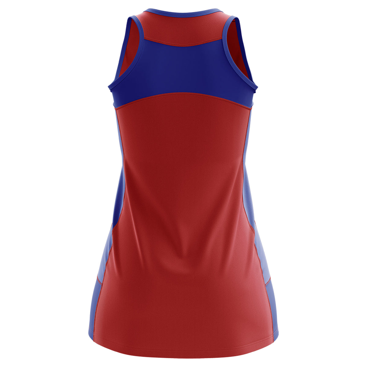 Custom Red Royal Blue Color Block Two Tone Tennis Dresses