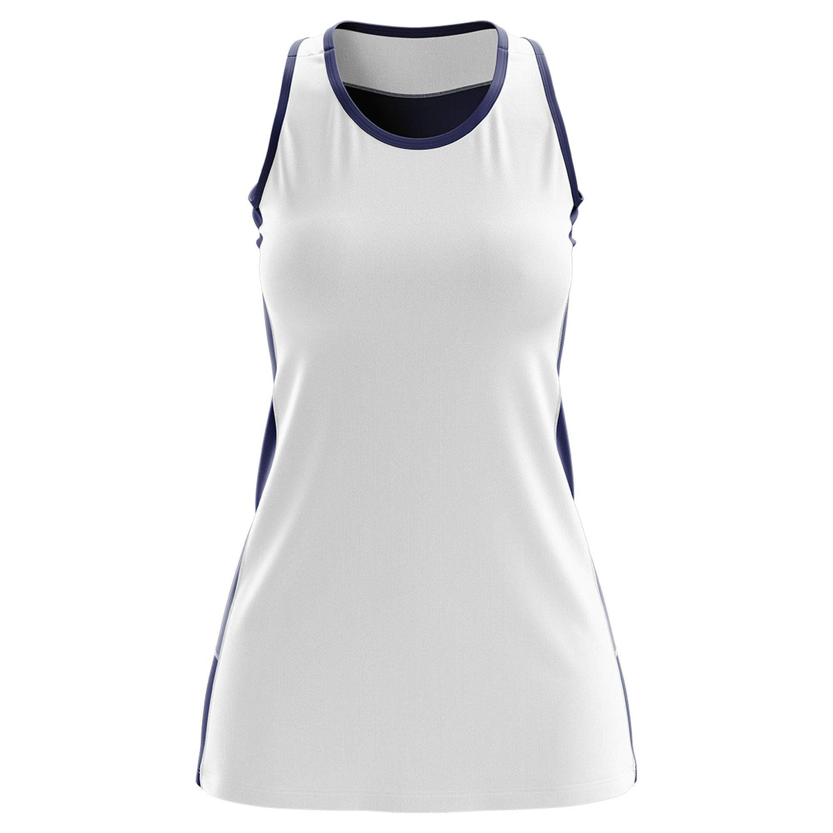 Custom White Navy Color Block Two Tone Tennis Dresses