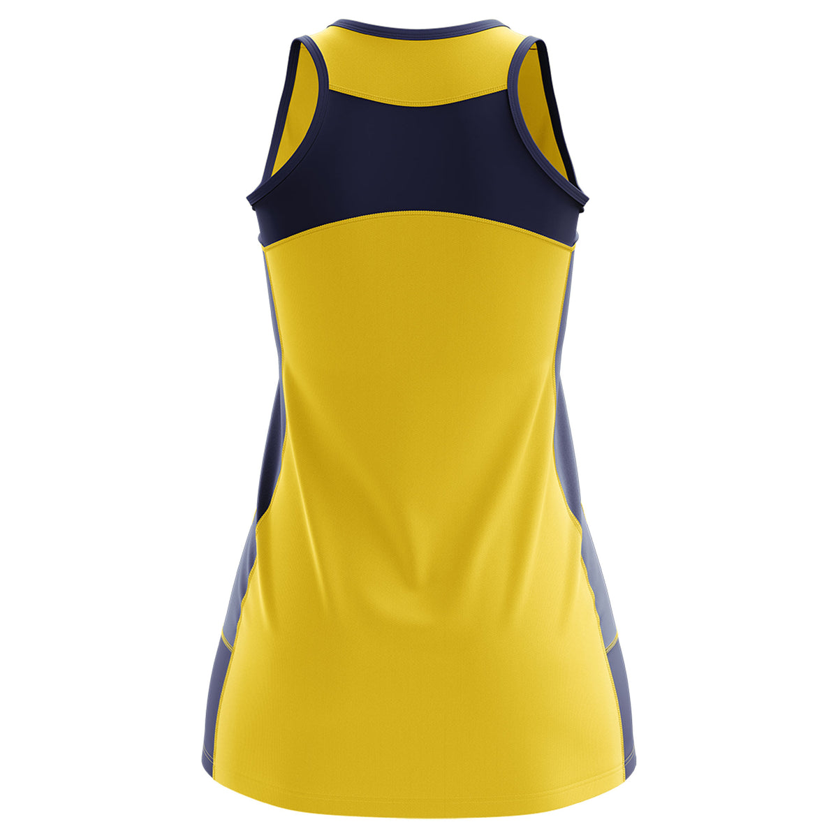 Custom Gold Navy Color Block Two Tone Tennis Dresses
