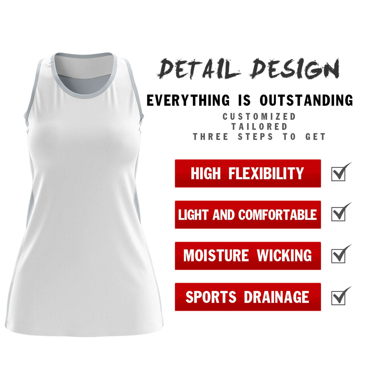 Custom White Silver Color Block Two Tone Tennis Dresses