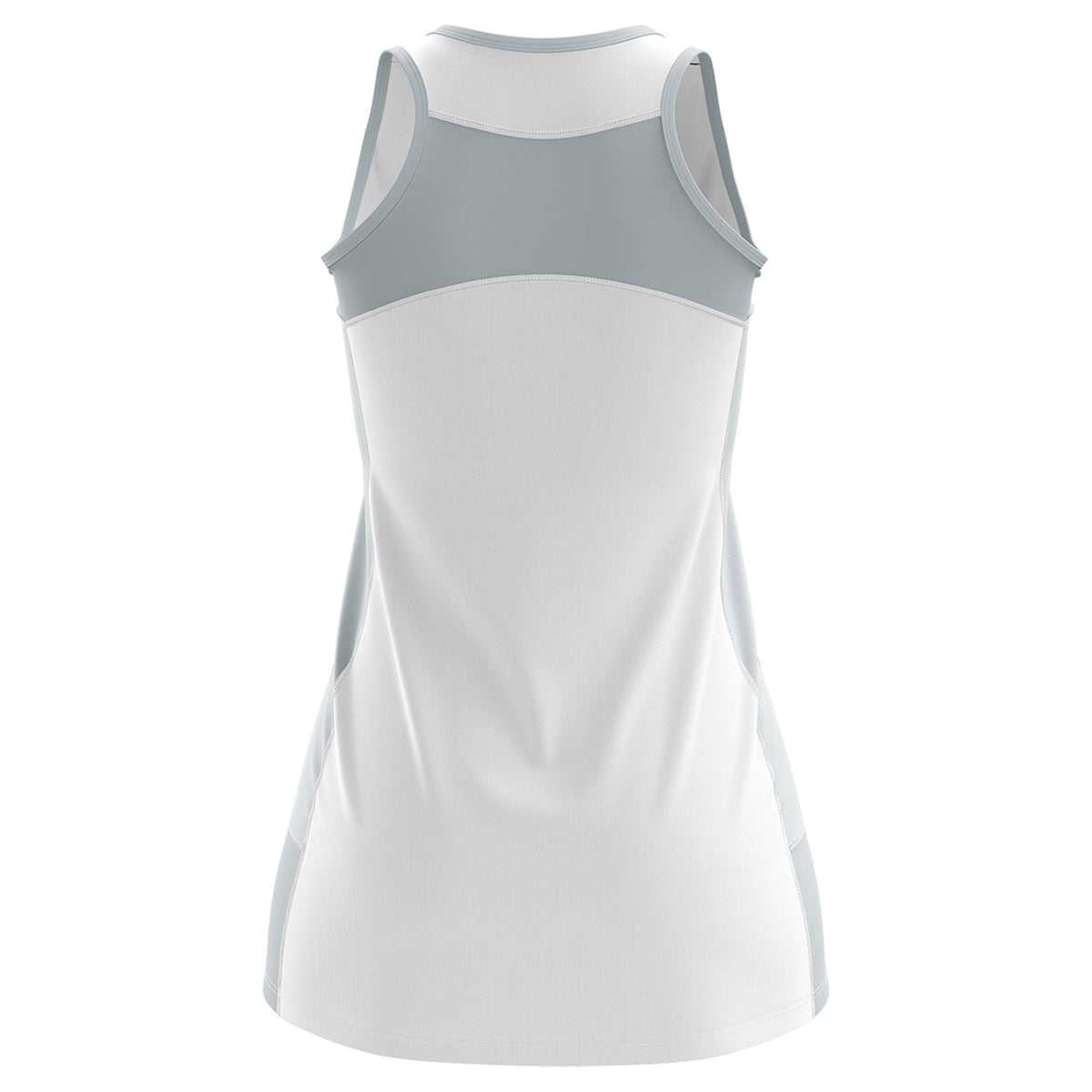 Custom White Silver Color Block Two Tone Tennis Dresses