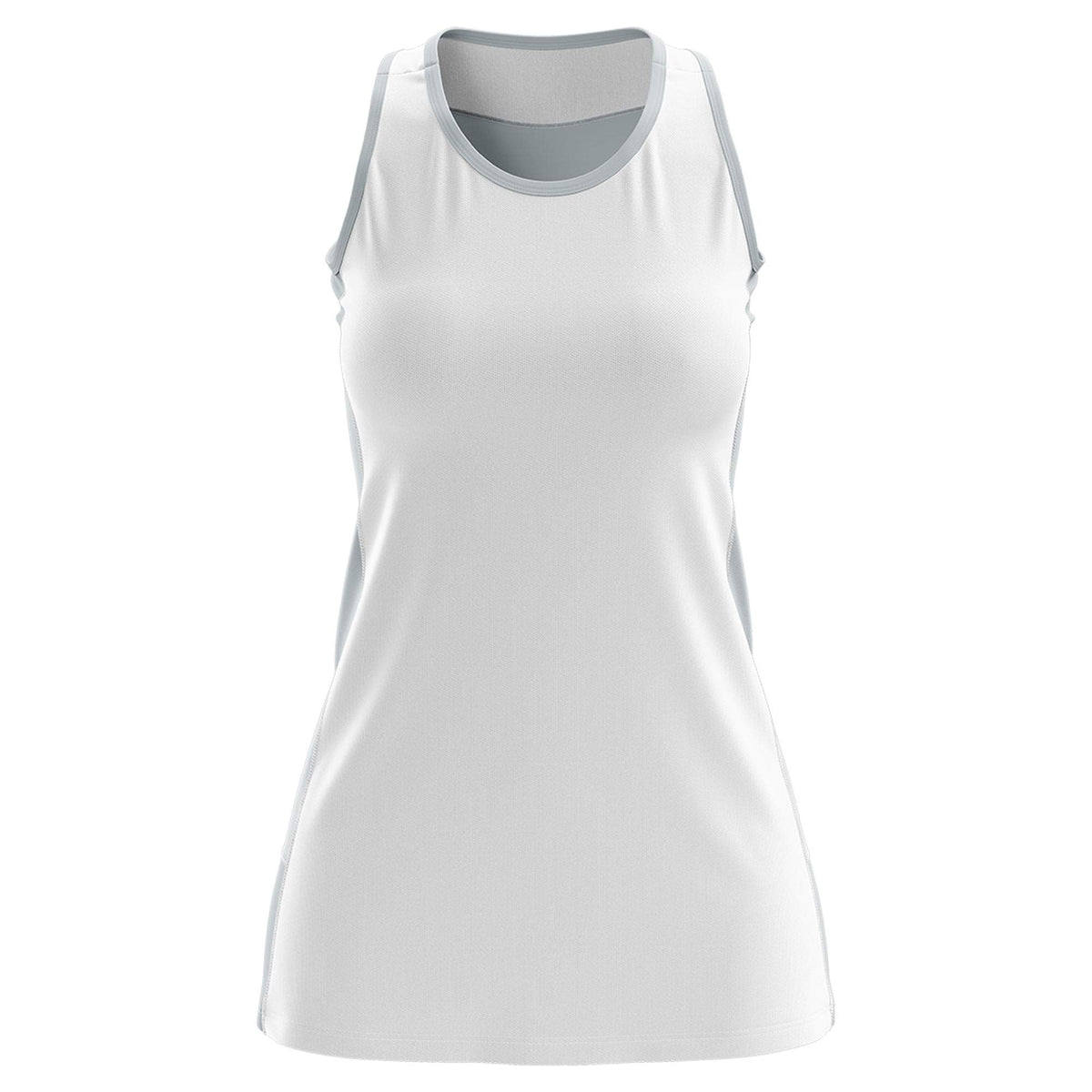 Custom White Silver Color Block Two Tone Tennis Dresses