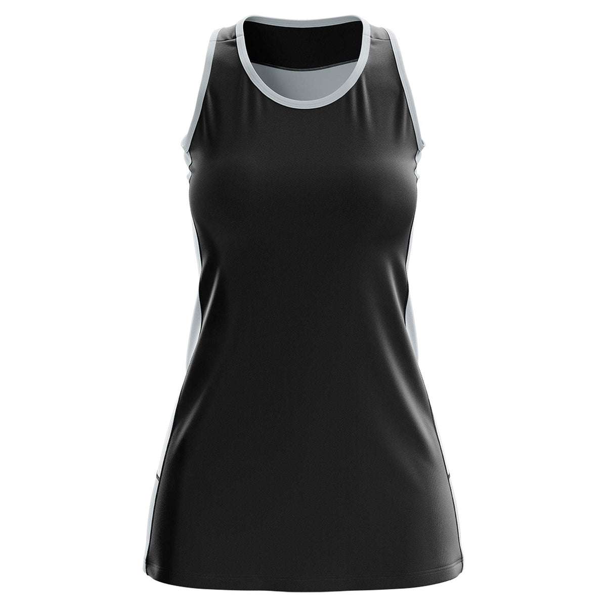 Custom Black Silver Color Block Two Tone Tennis Dresses