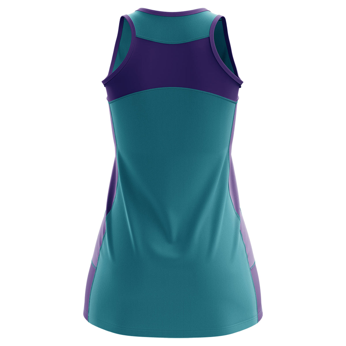 Custom Teal Purple Color Block Two Tone Tennis Dresses