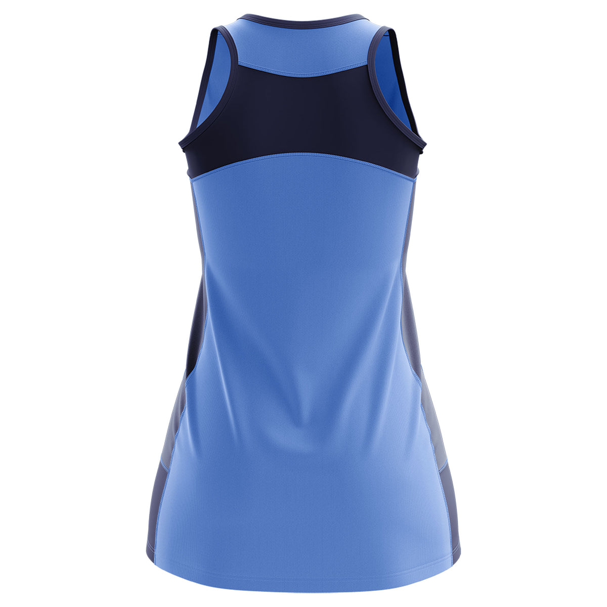 Custom Powder Blue Navy Color Block Two Tone Tennis Dresses