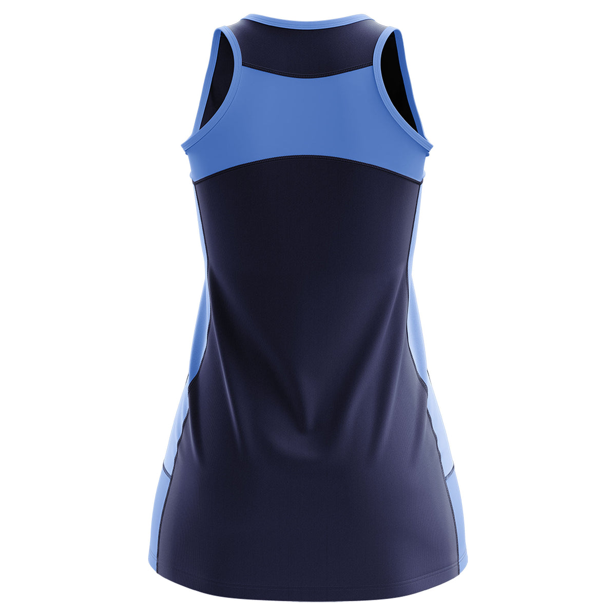 Custom Navy Powder Blue Color Block Two Tone Tennis Dresses