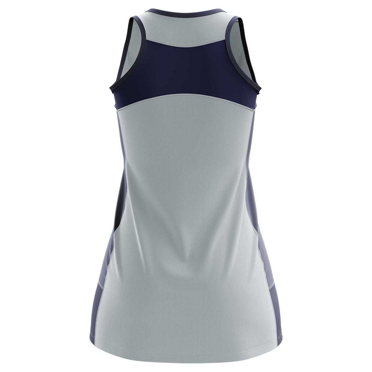 Custom Silver Navy Color Block Two Tone Tennis Dresses