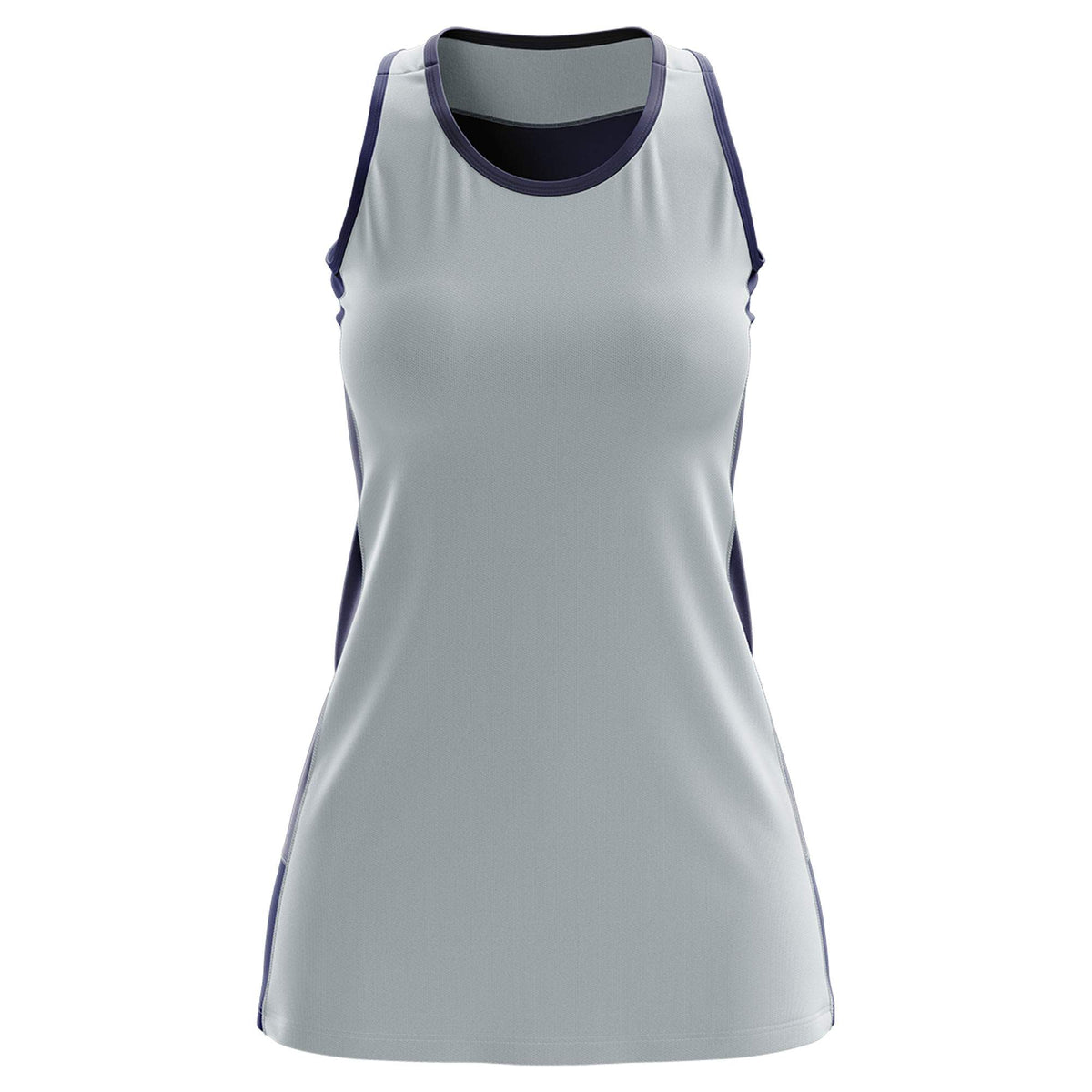 Custom Silver Navy Color Block Two Tone Tennis Dresses