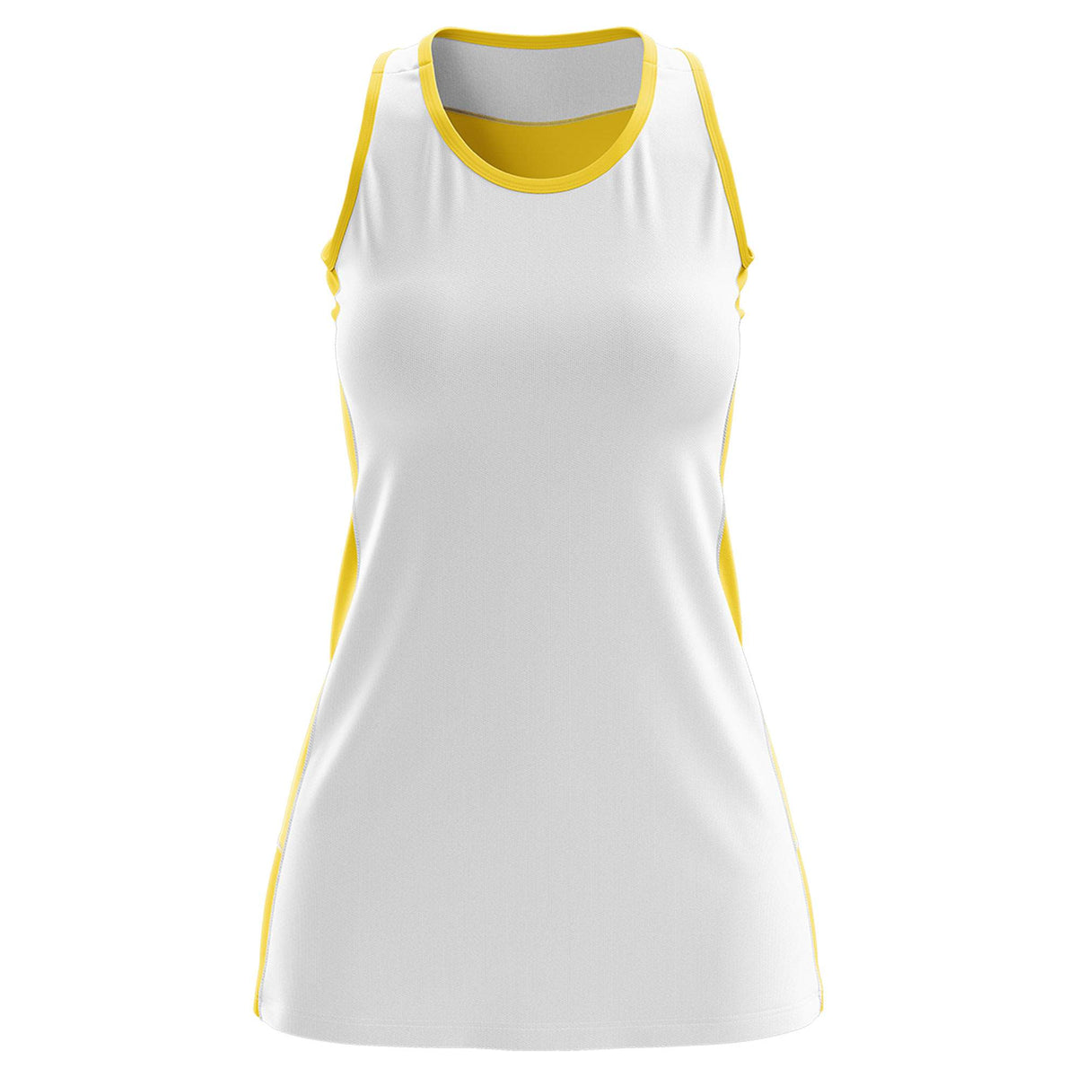 Custom White Gold Color Block Two Tone Tennis Dresses