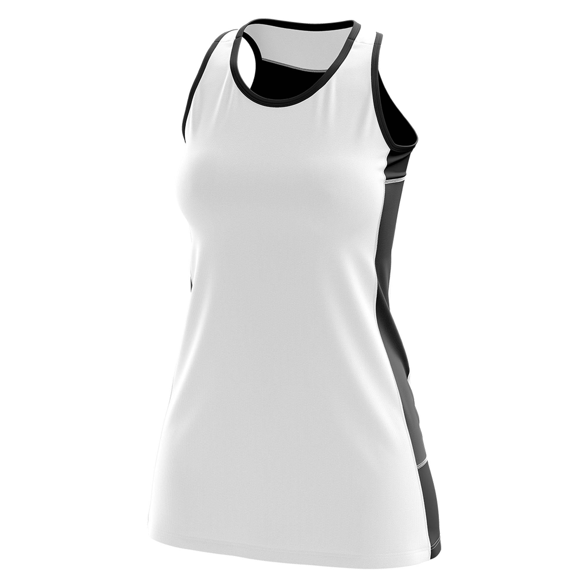Custom White Black Color Block Two Tone Tennis Dresses