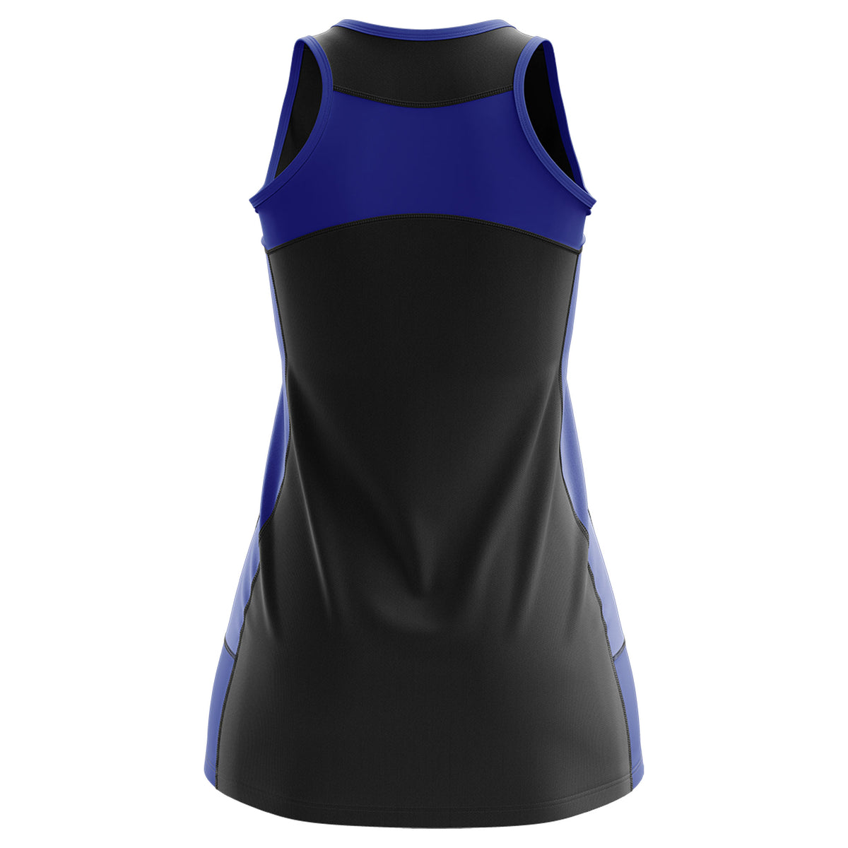 Custom Black Royal Blue Color Block Two Tone Tennis Dresses
