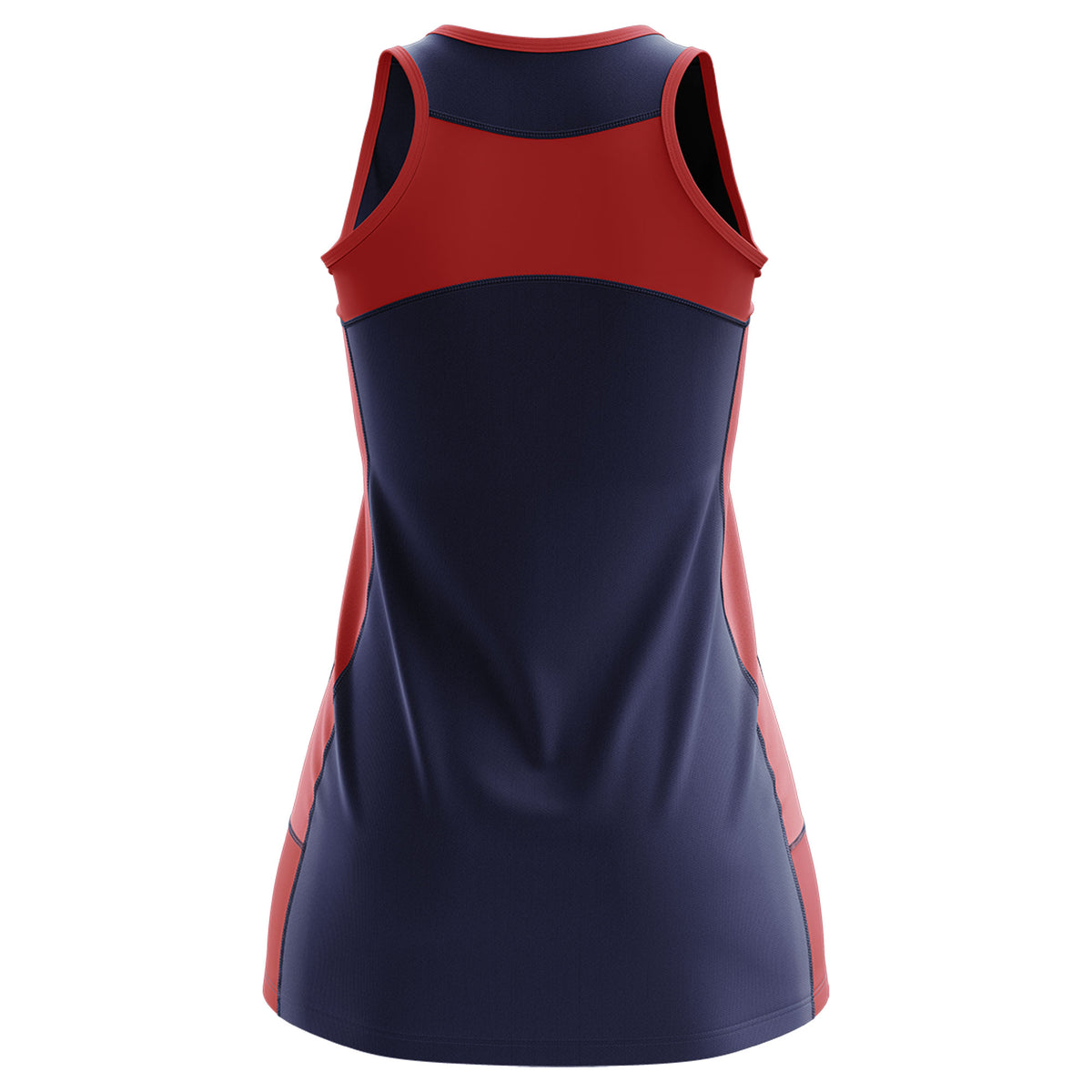 Custom Navy Red Color Block Two Tone Tennis Dresses