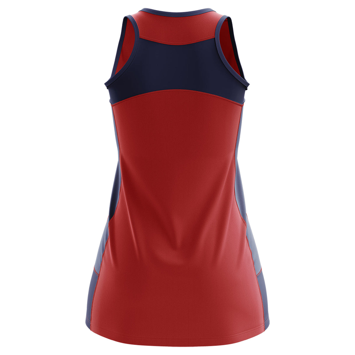 Custom Red Navy Color Block Two Tone Tennis Dresses