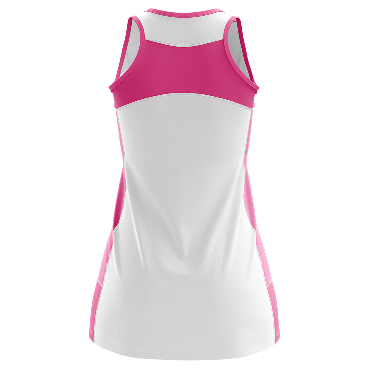Custom White Pink Color Block Two Tone Tennis Dresses
