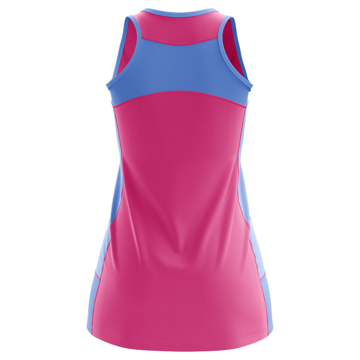 Custom Pink Powder Blue Color Block Two Tone Tennis Dresses